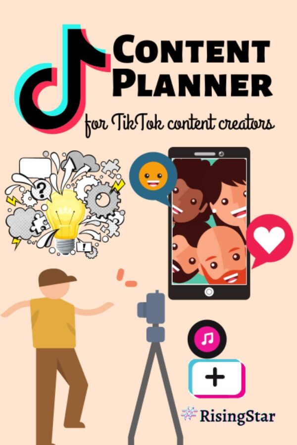 Content Planner for TikTok Content Creators: A step by step planner for TikTok content creators | Content planning template | Content planning guide … | Social media content planner | Rising Star